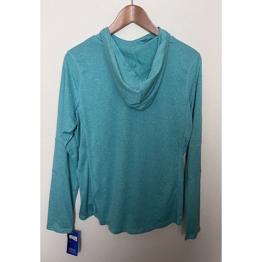 NWT Champion Vapor Powertrain Athletic Running Shirt Hoodie Green Women’s Large - Picture 3 of 7